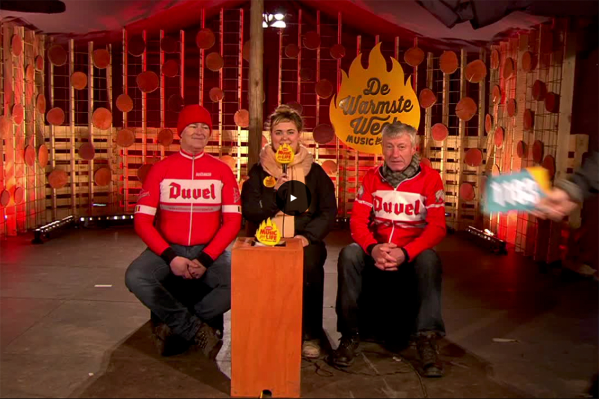 De warmste week, Jef en Jo op het podium in Wachtebeke